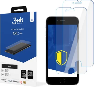 Produktbild von 3mk Display Schutzfolie ARC+ für iPhone 7  0,17mm Self-Heal (2 Stück)