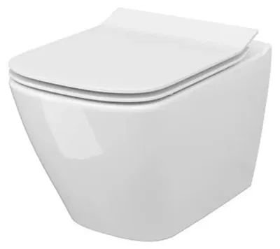 Obrázek produktu pro Přívěsná toaleta v sadě se sedátkem CERSANIT CITY SQUARE CLEAN ON