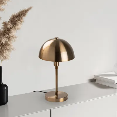 Produktbild von Opviq, Antike Tischlampe mit Metallkörper, 20 x 20 x 35 cm | E14 Fassung, max. 40 W, 200 cm Kabel mit Schalter | Elegantes Design für Hotel & Zuhause, IP20.