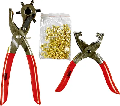 Produktbild von Easy Work YJTS-424D Zangensatz+Pfeifen+Niete, rot/grau/messingfarben (1 Set)