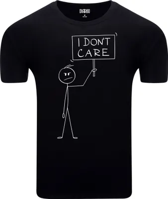 Produktbild von Diarbo Herren T-Shirt mit klassischem Druck ES IST MIR EGAL Schwarz Gr.S