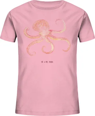 Produktbild von Mr. & Mrs. Panda Kleinkinder T-Shirt Tintenfisch 9-11 Jahre (134/146) - Baumwolle Pink - Geschenk, Meerestier, Kindershirt, Wasser, Ozean, Meer, Lustige Sprüche, Krake