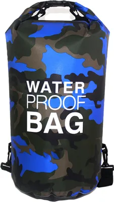 Image de CANDeal Camouflage Sac étanche à sec, sac à dos léger Roll Top Dry Storage pour le kayak, la plage, le rafting, le bateau, la randonnée, le snowboard, la natation, le camping et la pêche (bleu roi,10L)