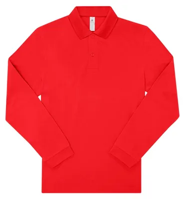 Image de B&C - Chemise « My Polo 210 » pour hommes/femmes, manches longues, LT5792 (3XL) (rouge)