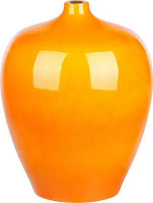 Obrázek produktu pro BELIANI Dekorativní váza oranžová terakotová 37 cm moderní obývací pokoj ložnice