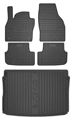 Zdjęcie produktu dla Dywaniki gumowe + mata bagażnika do Seat Arona 2017- (SUV/crossover, górny poziom podłogi) – czarne, dopasowane – Wielganizator SolidPRO