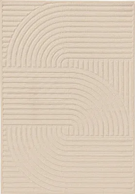 Produktbild von benuta Teppich Wohnzimmer Leo Creme 200x290 cm Wohnzimmerteppich Rechteckig Muster Kurzflor Flauschig Weich
