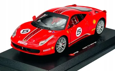 Obrázek produktu pro Bburago, model Ferrari 458 Challenge, kovový, červený, měřítko 1:24