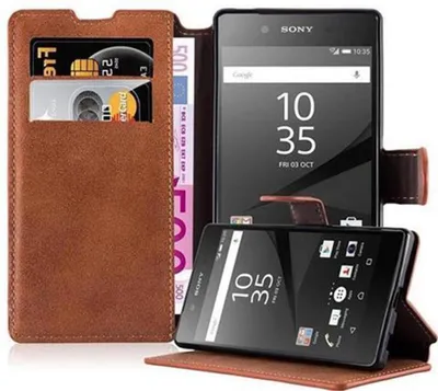 Produktbild von Cadorabo Hülle für Sony Xperia Z5 Hülle in Braun Schutzhülle Handyhülle Etui Case Cover