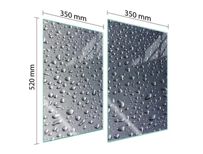 Imagen del producto de Plato De Vidrio Protector Para Cocina, 2 Unidades, 35X52 Cm