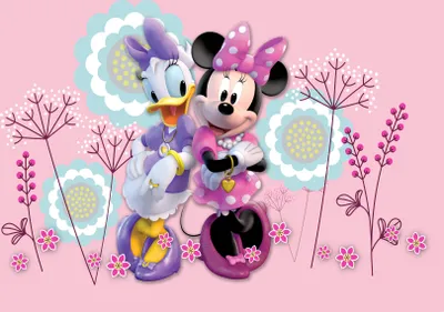 Produktbild von Disney Poster Minnie Maus & Daisy Duck Rosa - 600670 - 160 x 110 cm