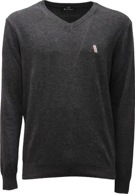 Produktbild von 5390AF maglione uomo AQUASCUTUM dark grey viscose/wool v-neck sweater man