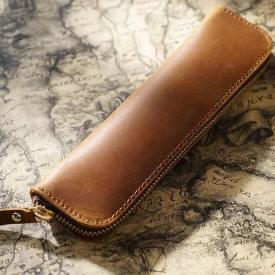 Produktbild von Wijnrodes Lederen Etui mit 4 Schlaufen und Reißverschluss