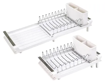 Abtropfständer ausziehbar 28-47 cm, Spüle, Weiß