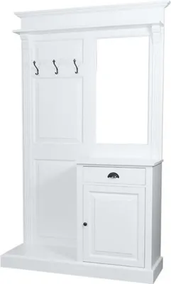 Produktbild von Casa Padrino Garderoben Schrank mit Spiegel und Schrankfach - Landhaus Stil Garderobe