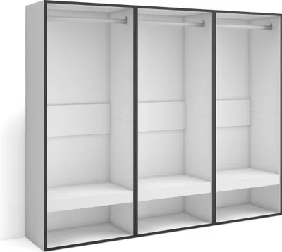 Image de COZY Armoire Vestiaire ouvert, 180x35x145 cm, Chambre à coucher, Vêtement, Dressing, Blanc