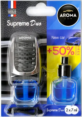 Produktbild von Auto Lufterfrischer Supreme Duo mit Neuwagen Duft 16ml für Lüftungsgitter