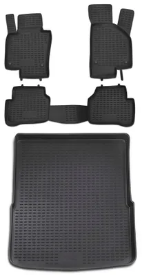 Produktbild von Gummi Kofferraumwanne + Fußmatten Set für VW Passat 3C Variant, Bj. 9/2005-2011