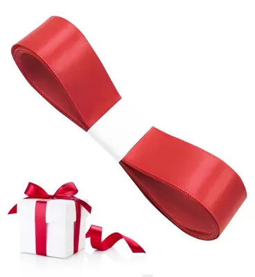 Weihnachtsband 2,5 cm x 5 m rot – Geschenkband aus Polyester