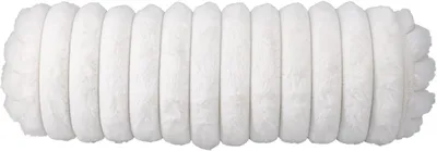 Imagen del producto de Cojín decorativo de piel sintética, forma cilíndrica, 42 cm de diámetro – color blanco, marca H&L