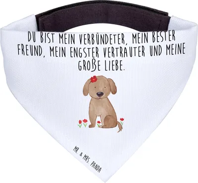 Produktbild von Mr. & Mrs. Panda Hund Halstuch Hund Dame - Weiß - Geschenk, Sprüche, Für Hunde, Liebenswert, Tuch, Liebe, Lieb, Niedlich