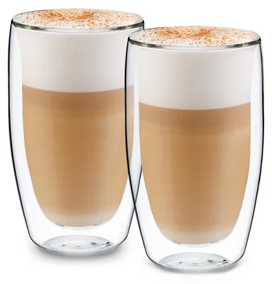 Image de Glaswerk, tasses à latte macchiato à double paroi, set de tasses, 2 tasses, 450 ml