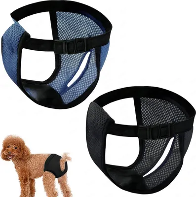 Produktbild von Hündinnen Läufigkeitshosen 2er Set – Wiederverwendbare Hundeunterhosen, verstellbar, komfortabel, ideal für Urin-Schutz und Hygiene