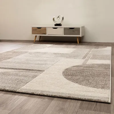 Produktbild von Steffensmeier Kurzflor Teppich Amantea | Wohnzimmer | Modern | Schlafzimmer | Pflegeleicht, Grau, Größe: 80x150 cm