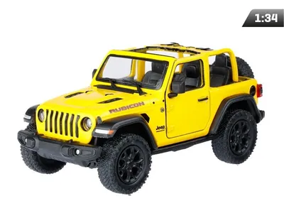 Image de Modèle réduit 1:34, Kinsmart, Jeep Wrangler jaune 2018 (A749JWZ)