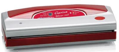 Image de Magic Vac Genius Silver machine sous vide 800 mbar rouge, argent