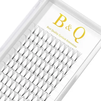Zdjęcie produktu dla Eyelash extensions, zakrzywienie D, 0,07 mm, długość 13 mm, kolor czarny, 1 opakowanie, przeznaczone do techniki objętościowej