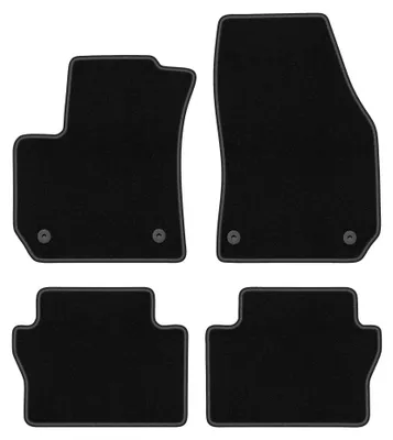Image de Tapis de sol en moquette pour Opel Zafira B 2005-2014 (monospace) – jeu 4 pièces, noirs, sur mesure – Wielganizator BASIC – version W0102