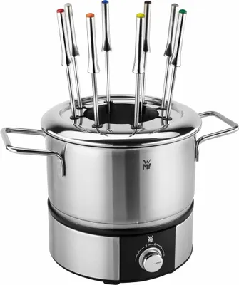 Produktbild von WMF Lono - Fondue bis zu 8 Personen de 1400W, de kompakter Edelstahl, 1,2 Liter, Temperatureinstellung, einstellbare Temperatur, LED-Anzeige