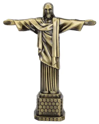 Christusstatue aus Metall, 18,5 cm, Vintage, Bronze, Jesus