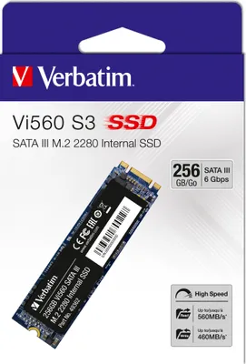 Obrázek produktu pro Verbatim Vi560 S3 m.2 SSD 256 Gb Vi560 256GB - Solid State Disk - m.2 SATA3