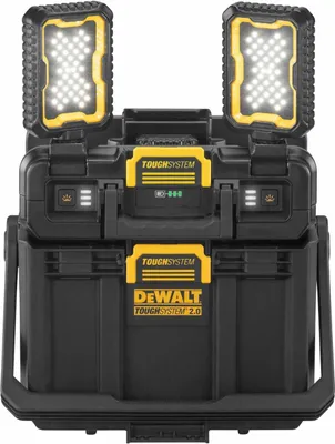 Produktbild von DeWALT ToughSystem DWST08061-1, Werkzeugbox mit LED Beleuchtung, 4000 Lumen, 14 Liter Fassungsvolumen