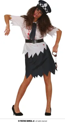 Produktbild von Zombie Polizistin Kostüm für Damen, Größe:M