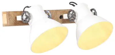 Produktbild von vidaXL Wandlampe Industriestil Weiß 45x25 cm E27