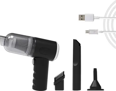 Produktbild von Handstaubsauger-Set fürs Auto, starke Saugkraft, geräuscharm, leicht, wiederaufladbar, tragbar, kabelloser Autoreiniger, Staubentferner