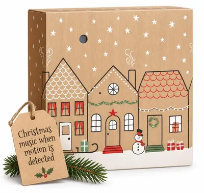 Productafbeelding van Soundbox met kerstmuziek - Speaker met bewegingssensor - Instelbaar Volume - Aan/Uit Schakelaar - Badkamer - Hal