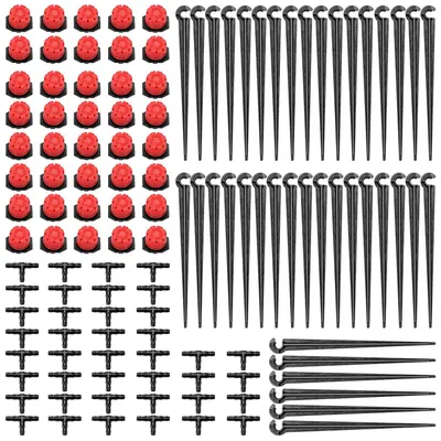 Obrázek produktu pro Kapková závlahová sada - 120 kusů - Hadice 4/7 mm - Zahrada a skleník
