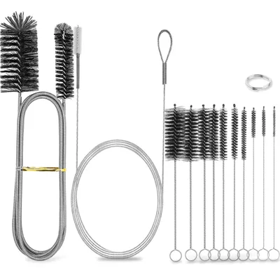 Produktbild von Rohrreinigungsbürste - 12 Stück flexible Schlauchbürste - Abflussreinigung für Badezimmer und Küche - 155 cm Länge