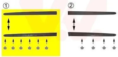 Image de VAN Wezel | Baguette décorative/de protection, porte (4028423) adaptable sur Peugeot