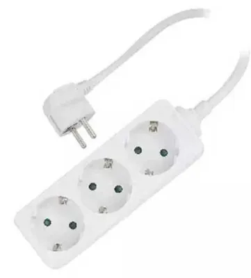 Zdjęcie produktu dla Ewent EW3958, 1,5 m, Wewnętrzna, Typu F, Type F (CEE 7/4), Biały, 3 x gniazdo sieciowe