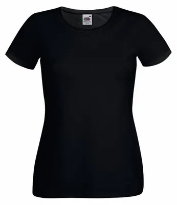 Produktbild von Damen-T-Shirt, Kurzarm - FOL CREW NECK T/W - black - Größe 2XL