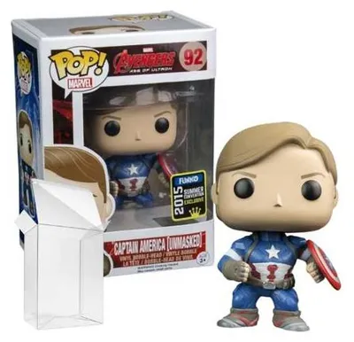 Produktbild von Funko Pop! Marvel: Avengers - Captain America (Unmasked) #82 Convention Exclusive 2015