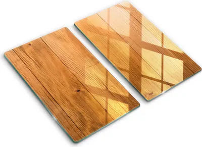 Produktbild von Glasschneideplatte - Herdabdeckplatte - 2x30x52 cm -Schneidebrett - Spritzschutz -Holzbretter