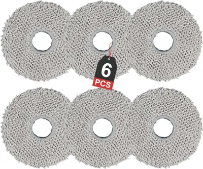 Produktbild von 6 Stück Wischtücher für Dreame L10 Ultra / L10s Pro / L10s Ultra / L10 Prime / L20 Ultra / X40 Ultra/Xiaom i X10+/X20+/ECOVAC T30/T30 Pro Omni Saugroboter,Waschbares Mikrofaser-Moppzubehör