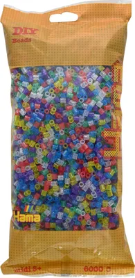 Zdjęcie produktu dla Koraliki do naprasowywania Hama 205-54 Koraliki do naprasowywania HAMA midi "Glittermix", worek 6000 sztuk