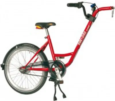Immagine prodotto di Aggiunta di un rimorchio + bicicletta Roland rossa, con cambio al mozzo a 3 velocità